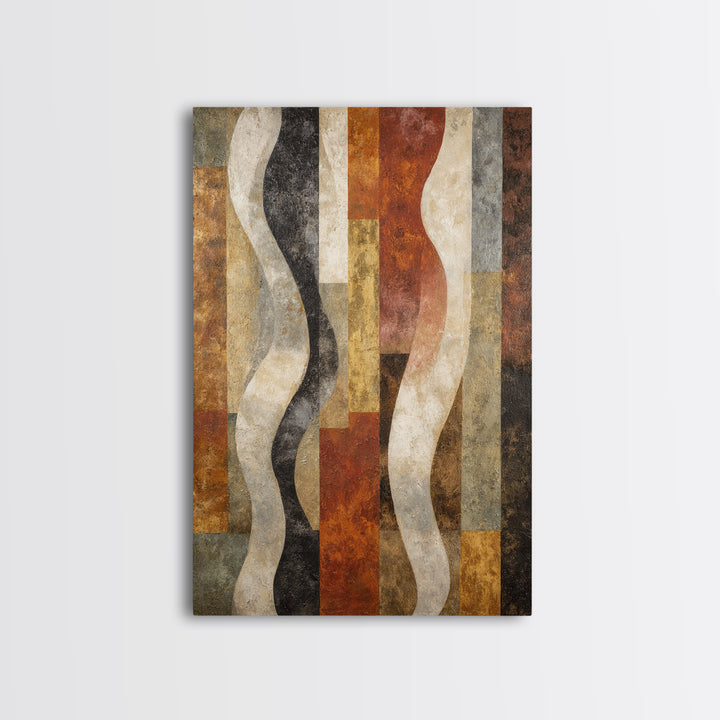 Abstract Wave Forms Framed Canvas Print, Master Bedroom, Bedroom Decor, Abstract Art, Sanctuary, Farmhouse Wall Art, MAS-2x3-100