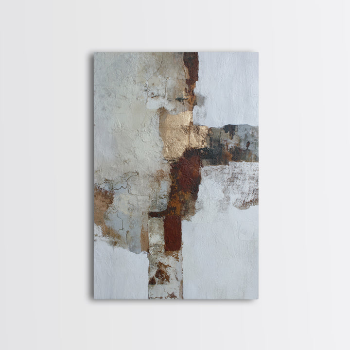 Large Cream Abstract Framed Canvas Print, Master Bedroom, Bedroom Decor, Sanctuary, Living Room Prints, Wall Decor Bedroom, MAS-2x3-25