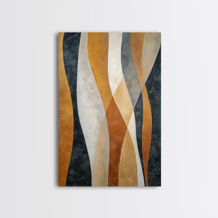 Abstract Wave Forms Framed Canvas Print, Master Bedroom, Wall Art Bedroom, Bedroom Decor, Sanctuary, Statement Artwork, MAS-2x3-28