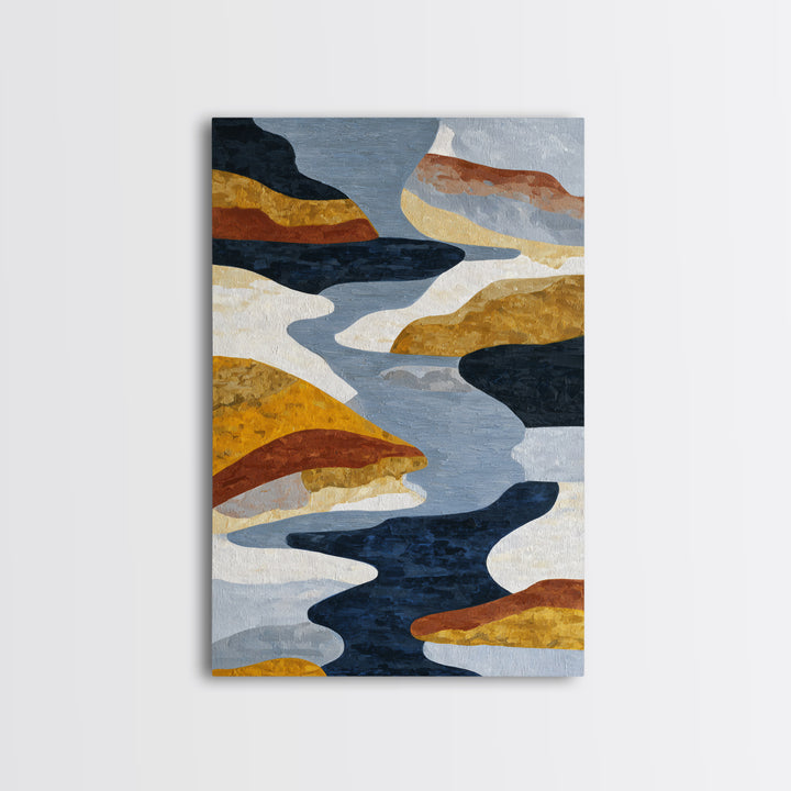 Abstract Wave Forms Framed Canvas Print, Master Bedroom, Bedroom Decor, Abstract Art, Sanctuary, Bedroom Wall Art, MAS-2x3-4