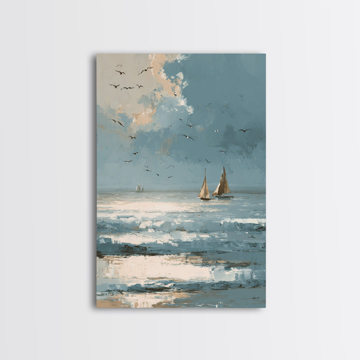 Hotel Coastal Landscape Canvas Print, Master Bedroom, Wall Decal, Bedroom Decor, Fine Art, Sanctuary, Wall Decor Bedroom, MAS-2x3-5