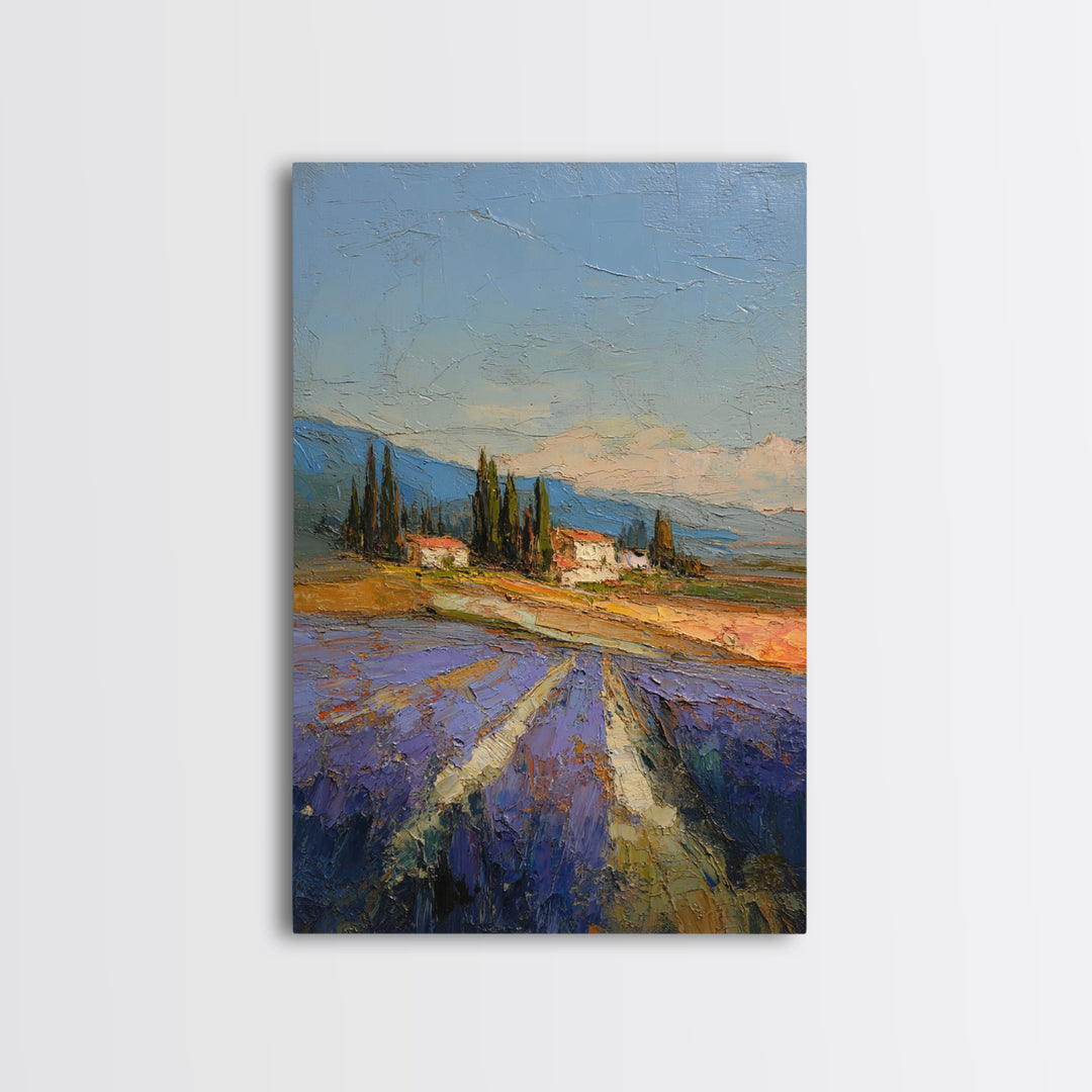 Lavender Field at Twilight Canvas Print, Master Bedroom, Art Print, Bedroom Decor, Fine Art, Sanctuary, Above Bed Decor, MAS-2x3-50