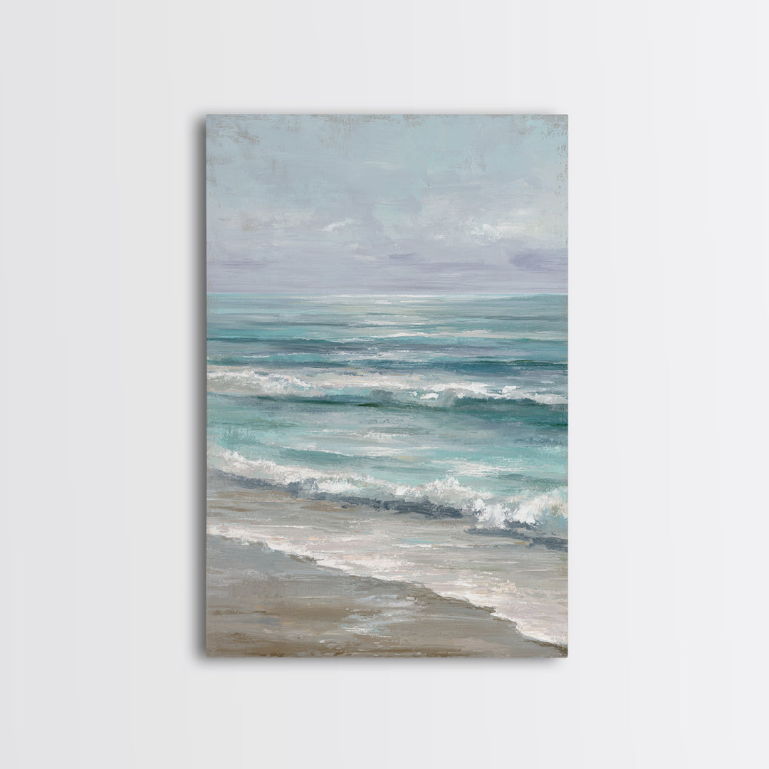 Elegant Moonlit Ocean Horizon Canvas Print, Master Bedroom, Wall Decor Bedroom, Bedroom Decor, Sanctuary, Fine Art Print, MAS-2x3-57