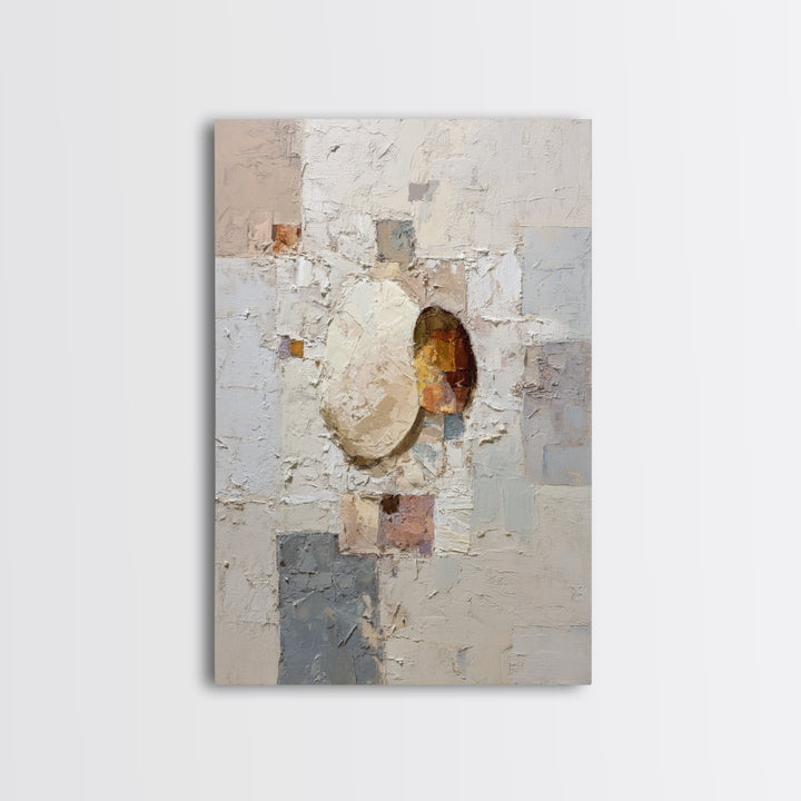 Minimal Stone Shapes Canvas Print, Master Bedroom, Wedding Decor, Bedroom Decor, Fine Art, Sanctuary, Rustic Home Decor, MAS-2x3-72