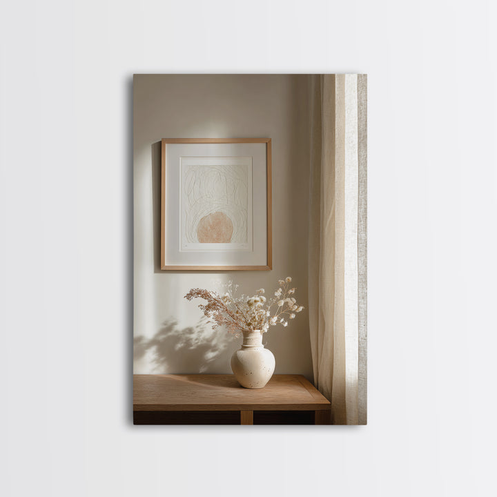 Minimal Two Figure Line Drawing Framed Canvas Print, Master Bedroom, Wall Art Bedroom, Bedroom Decor, Fine Art, Sanctuary, MAS-2x3-85