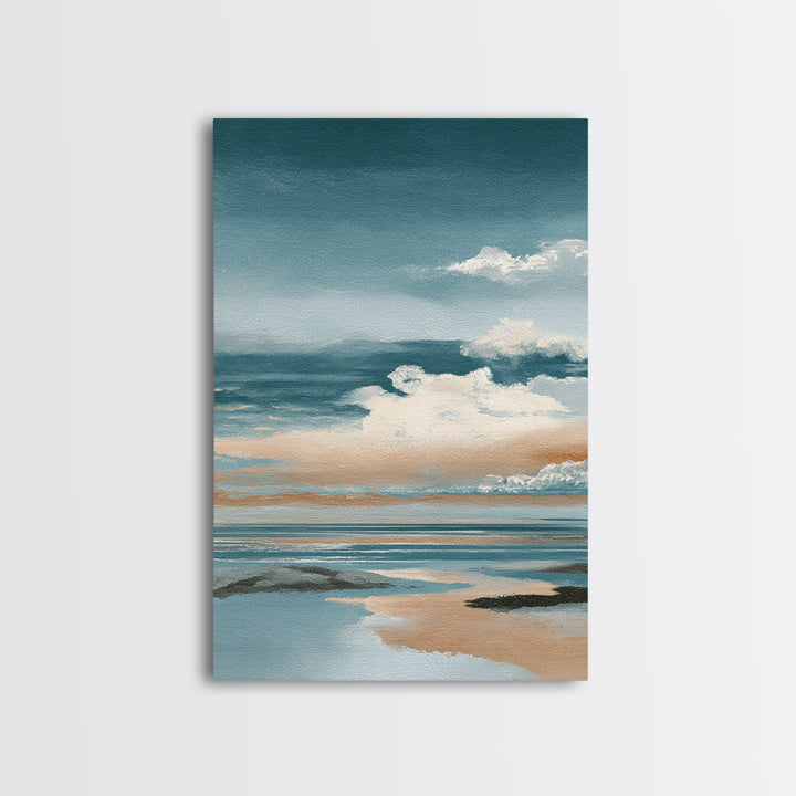 Elegant Moonlit Ocean Horizon Canvas Print, Master Bedroom, Printable Art, Bedroom Decor, Fine Art, Sanctuary, Wall Art Bedroom, MAS-2x3-9