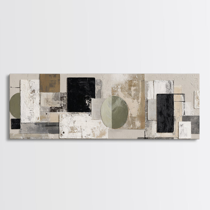Minimal Stone Shapes Framed Canvas Print, Master Bedroom, Master Bedroom Decor, Bedroom Decor, Abstract Art, Sanctuary, MAS-3x1-32
