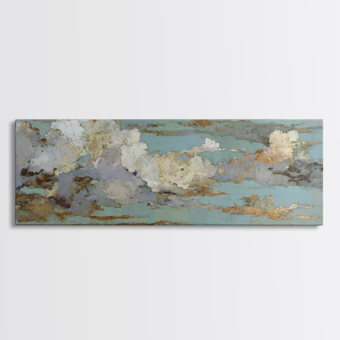 Blush and Taupe Cloudscape Canvas Print, Master Bedroom, Living Room Prints, Bedroom Decor, Fine Art, Sanctuary, Modern Decor, MAS-3x1-46