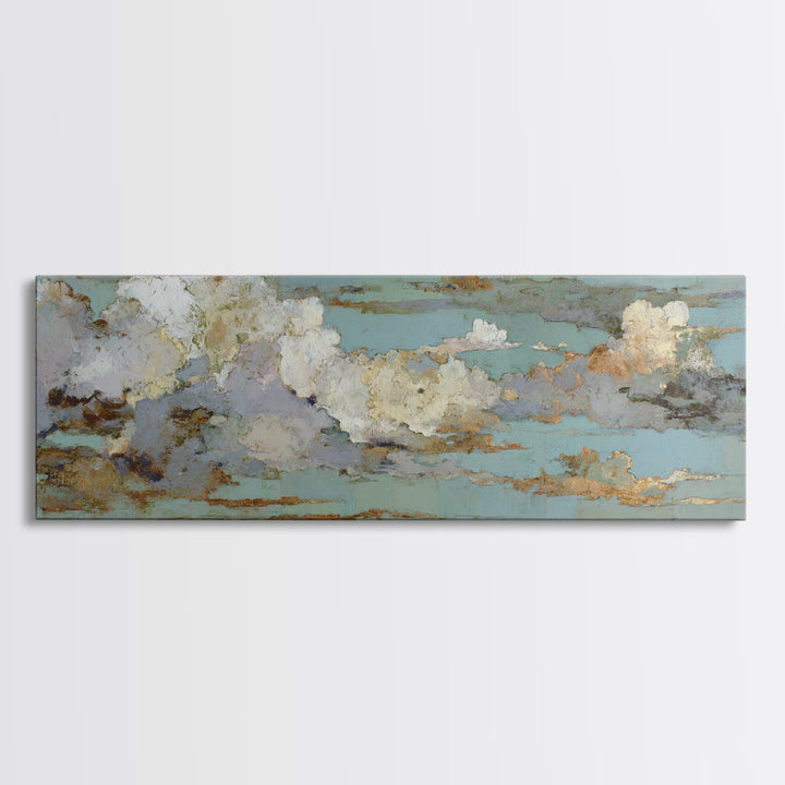 Blush and Taupe Cloudscape Canvas Print, Master Bedroom, Living Room Prints, Bedroom Decor, Fine Art, Sanctuary, Modern Decor, MAS-3x1-46
