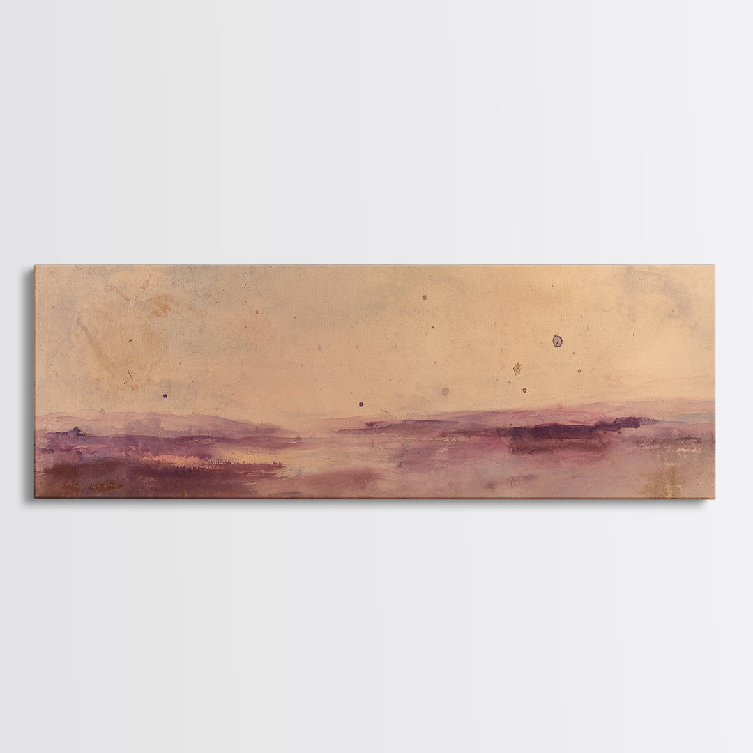Serene Lake with Pale Morning Reflection Canvas Print, Master Bedroom, Bedroom Wall Art, Bedroom Decor, Oil Painting, Sanctuary, MAS-3x1-71