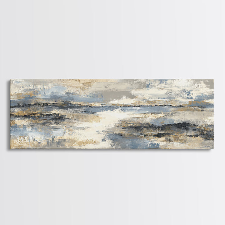 Minimal Stone Shapes Canvas Print, Master Bedroom, Bedroom Decor, Abstract Art, Sanctuary, Minimalist Wall Art, MAS-3x1-80