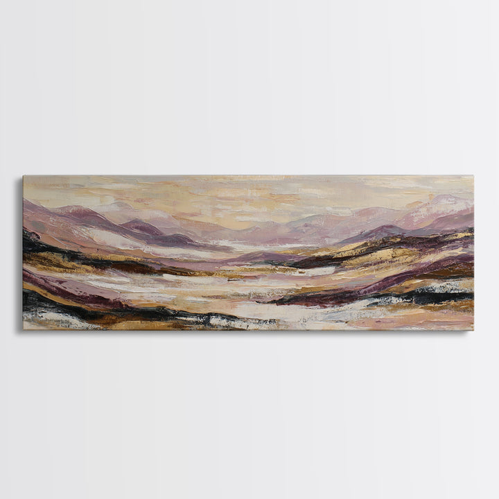 Elegant Moonlit Ocean Horizon Framed Canvas Print, Master Bedroom, Boho Decor, Bedroom Decor, Fine Art, Sanctuary, MAS-3x1-89