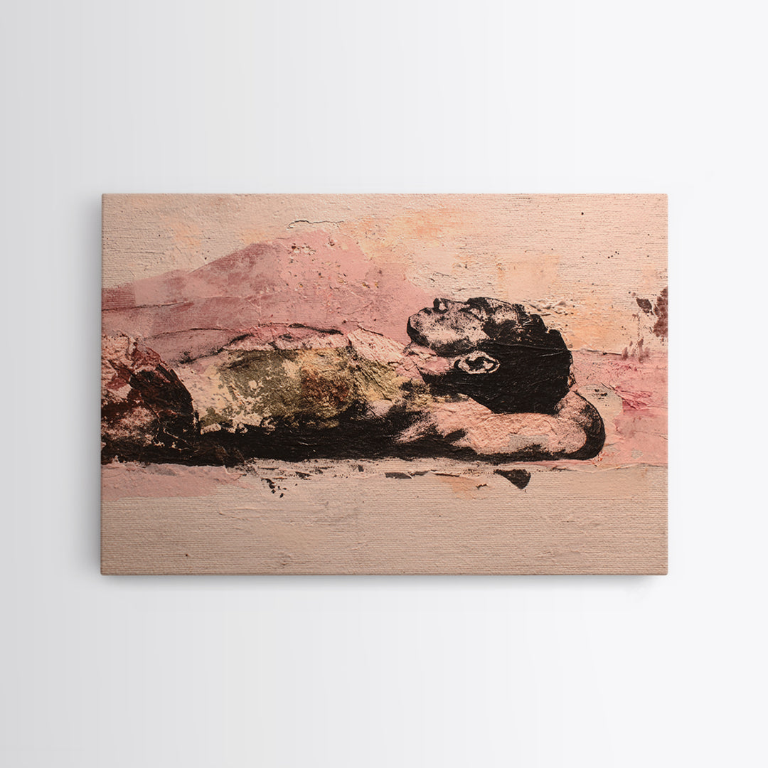 Classical Reclining Figure Implied Through Line Art Canvas Print, Master Bedroom, Printable Art, Bedroom Decor, Sanctuary, MAS-3x2-2