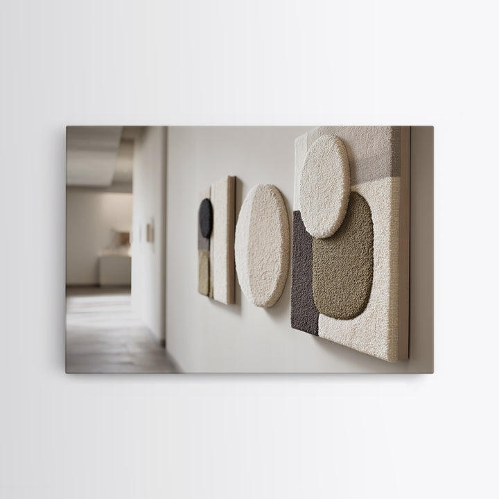 Minimal Stone Shapes Framed Canvas Print, Master Bedroom, Above Bed Wall Art, Bedroom Decor, Abstract Art, Sanctuary, MAS-3x2-20