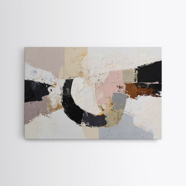 Large Cream Abstract Canvas Print, Master Bedroom, Signs for Home, Bedroom Decor, Abstract Art, Sanctuary, Luxury Decor, MAS-3x2-21