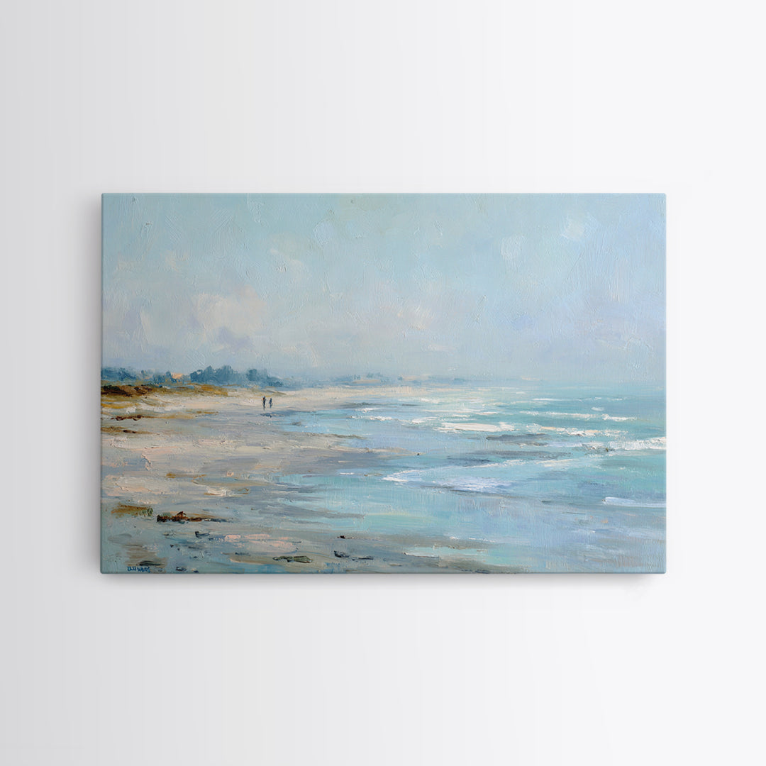 Hotel Coastal Landscape Framed Canvas Print, Master Bedroom, Set of 2 Prints, Bedroom Decor, Fine Art, Sanctuary, MAS-3x2-25