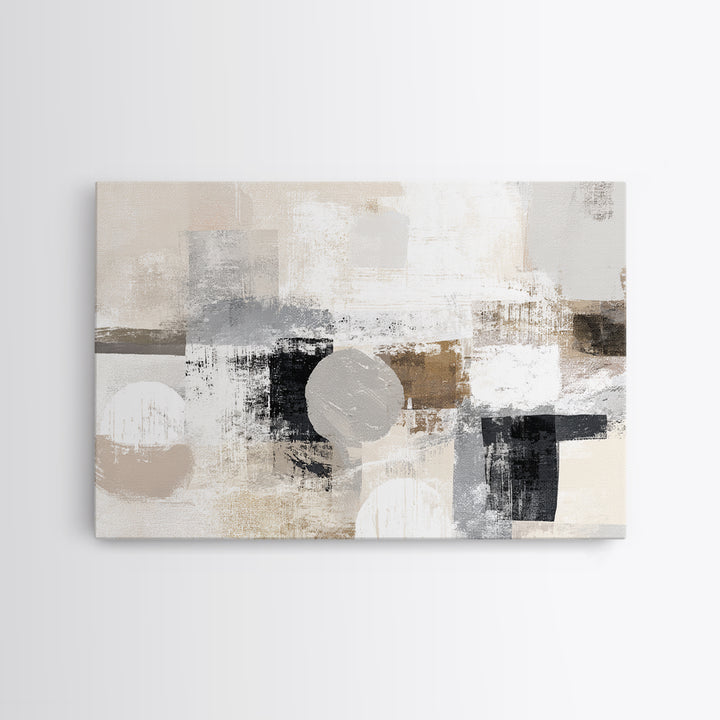 Soft Abstract Linen Texture Framed Canvas Print, Master Bedroom, Statement Artwork, Bedroom Decor, Abstract Art, Sanctuary, MAS-3x2-31