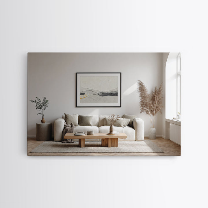 Minimal Two Figure Line Drawing Canvas Print, Master Bedroom, Vinyl Wall Decal, Bedroom Decor, Fine Art, Sanctuary, MAS-3x2-33
