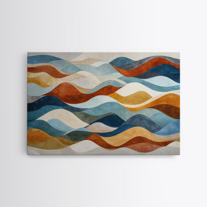 Abstract Wave Forms Canvas Print, Master Bedroom, Gallery Decor, Bedroom Decor, Fine Art, Sanctuary, Wall Art, Home Decor, MAS-3x2-48