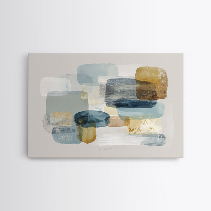 Minimal Stone Shapes Canvas Print, Master Bedroom, Minimalist Decor, Bedroom Decor, Fine Art, Sanctuary, Farmhouse Decor, MAS-3x2-68