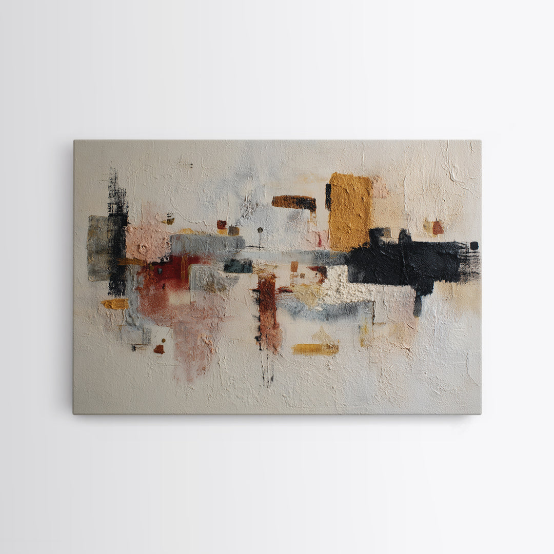 Large Cream Abstract Framed Canvas Print, Master Bedroom, Gallery Decor, Bedroom Decor, Fine Art, Sanctuary, Wall Art, MAS-3x2-69