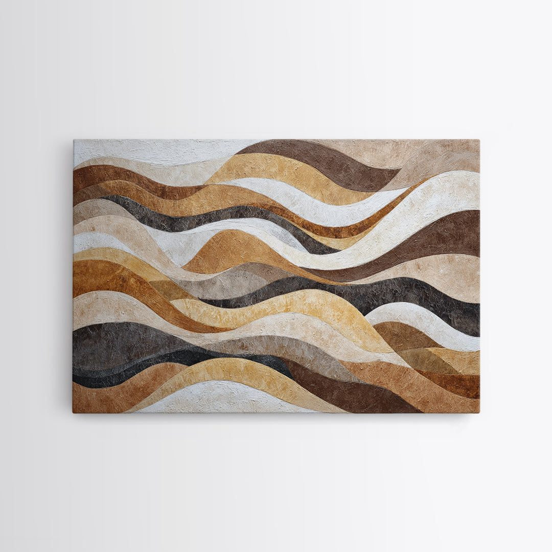 Abstract Wave Forms Canvas Print, Master Bedroom, Contemporary Art, Bedroom Decor, Abstract Art, Sanctuary, Bedroom Wall Art, MAS-3x2-72