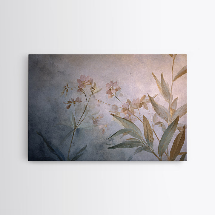Dreamy Celestial Moon and Botanical Composition Framed Canvas Print, Master Bedroom, Wall Decor, Bedroom Decor, Sanctuary, MAS-3x2-87