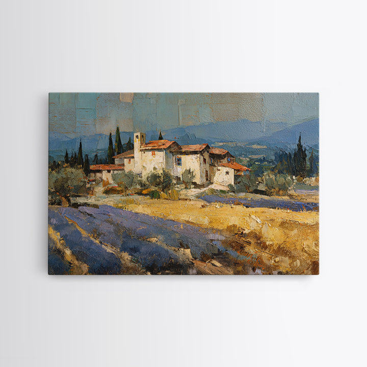 Lavender Field at Twilight Canvas Print, Master Bedroom, Set of 2 Prints, Bedroom Decor, Abstract Art, Sanctuary, MAS-3x2-94