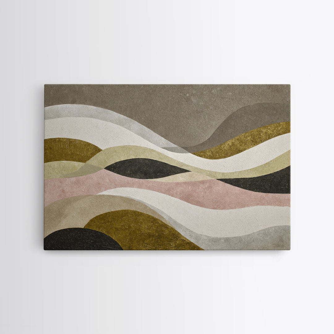 Abstract Wave Forms Framed Canvas Print, Master Bedroom, Bedroom Decor, Abstract Art, Sanctuary, Farmhouse Wall Art, MAS-3x2-96