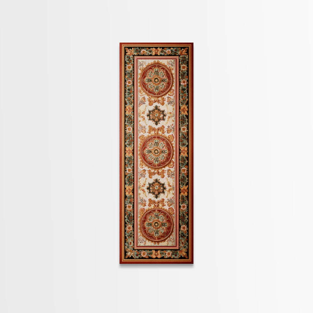 Bohemian Textile Pattern Canvas Print, Maximalist Art, Art Print, Living Room Decor, Fine Art, Maximal, Boho Wall Art, MAX-1x3-32