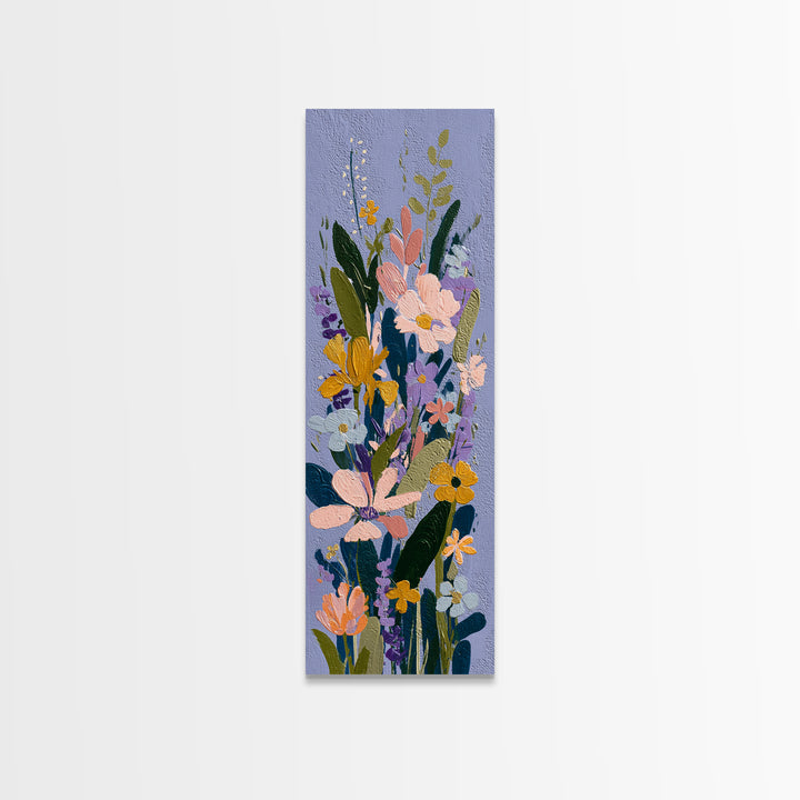 Matisse Inspired Cutouts with Vivid Floral Motifs Canvas Print, Maximalist Art, Modern Decor, Living Room Decor, Maximal, MAX-1x3-46