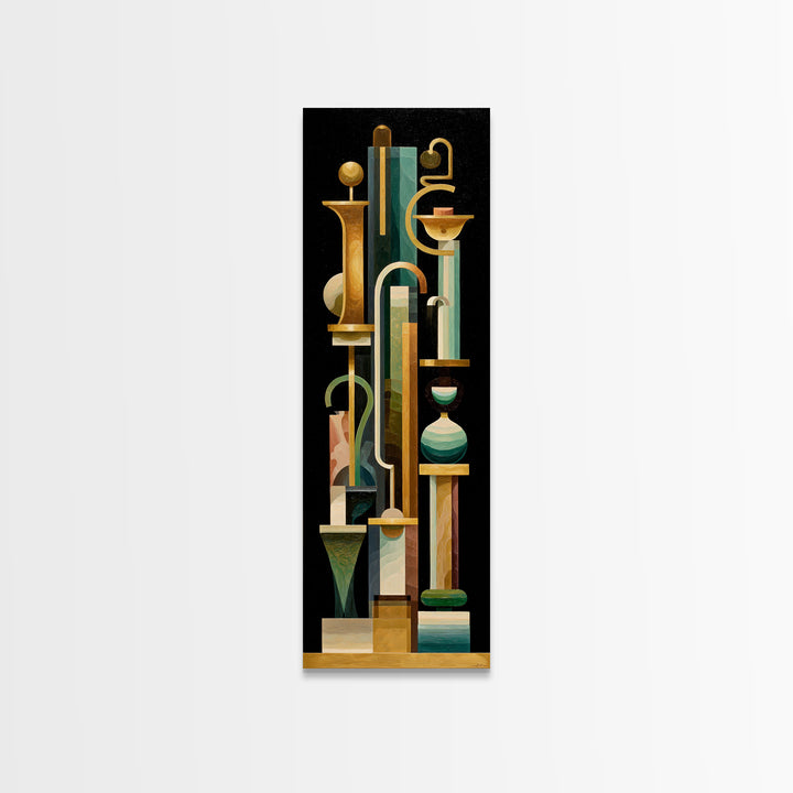 Surreal Room of Floating Objects as Decorative Framed Canvas Print, Maximalist Art, Wall Art, Living Room Decor, Oil Painting, MAX-1x3-69