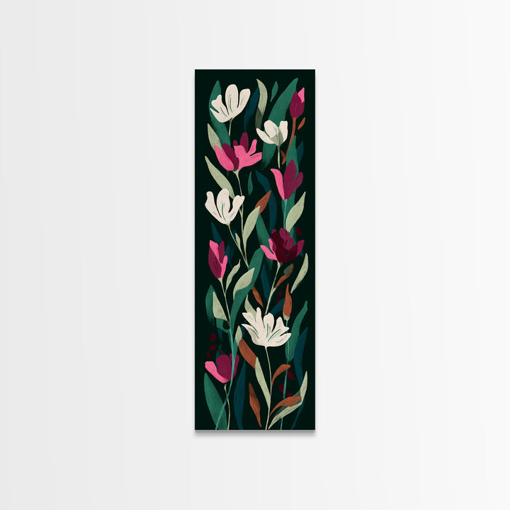 Matisse Inspired Cutouts with Vivid Floral Motifs Canvas Print, Maximalist Art, Modern Decor, Living Room Decor, Maximal, MAX-1x3-70
