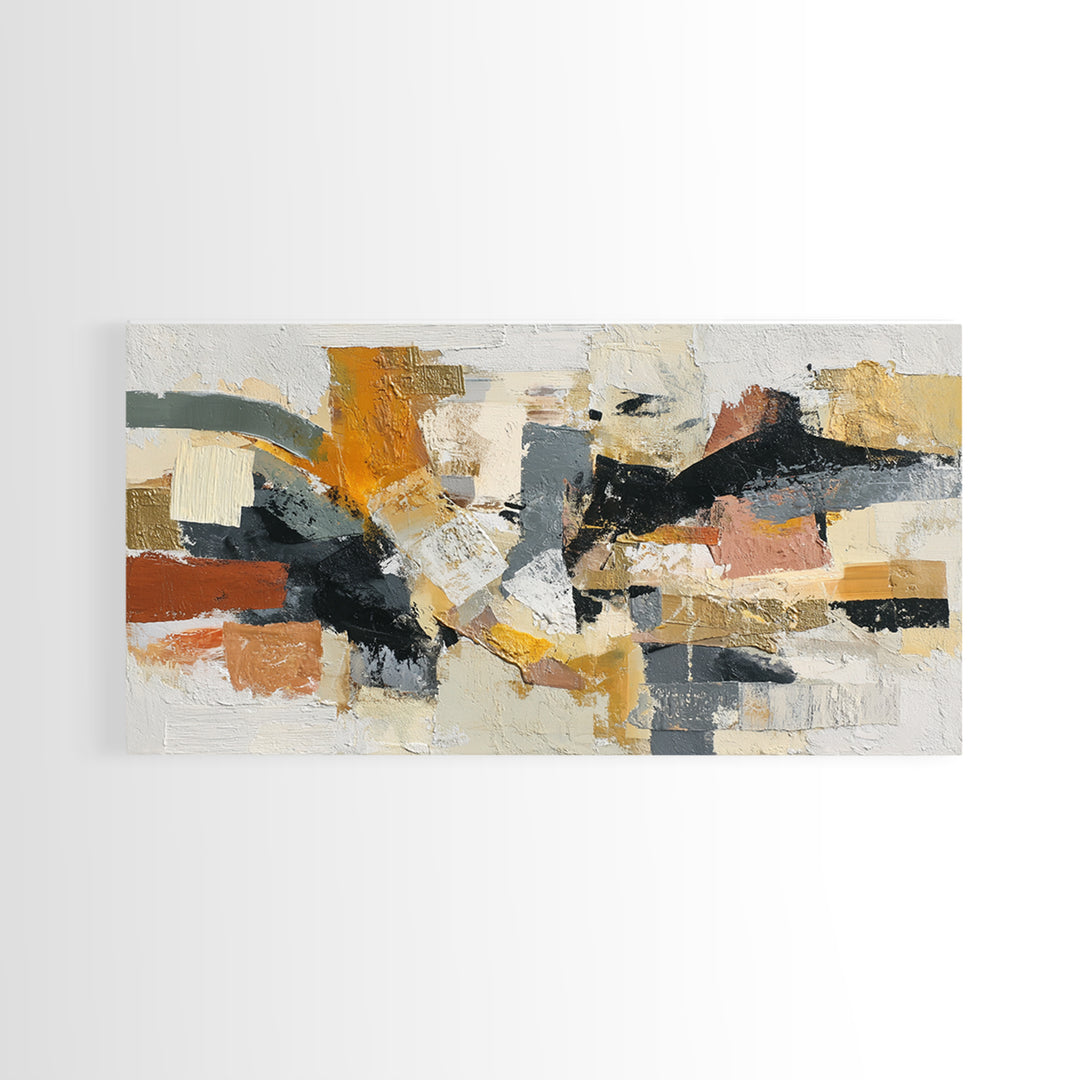 Chaotic Joyful Abstract Framed Canvas Print, Maximalist Art, Room Decor, Living Room Decor, Abstract Art, Maximal, MAX-2x1-18