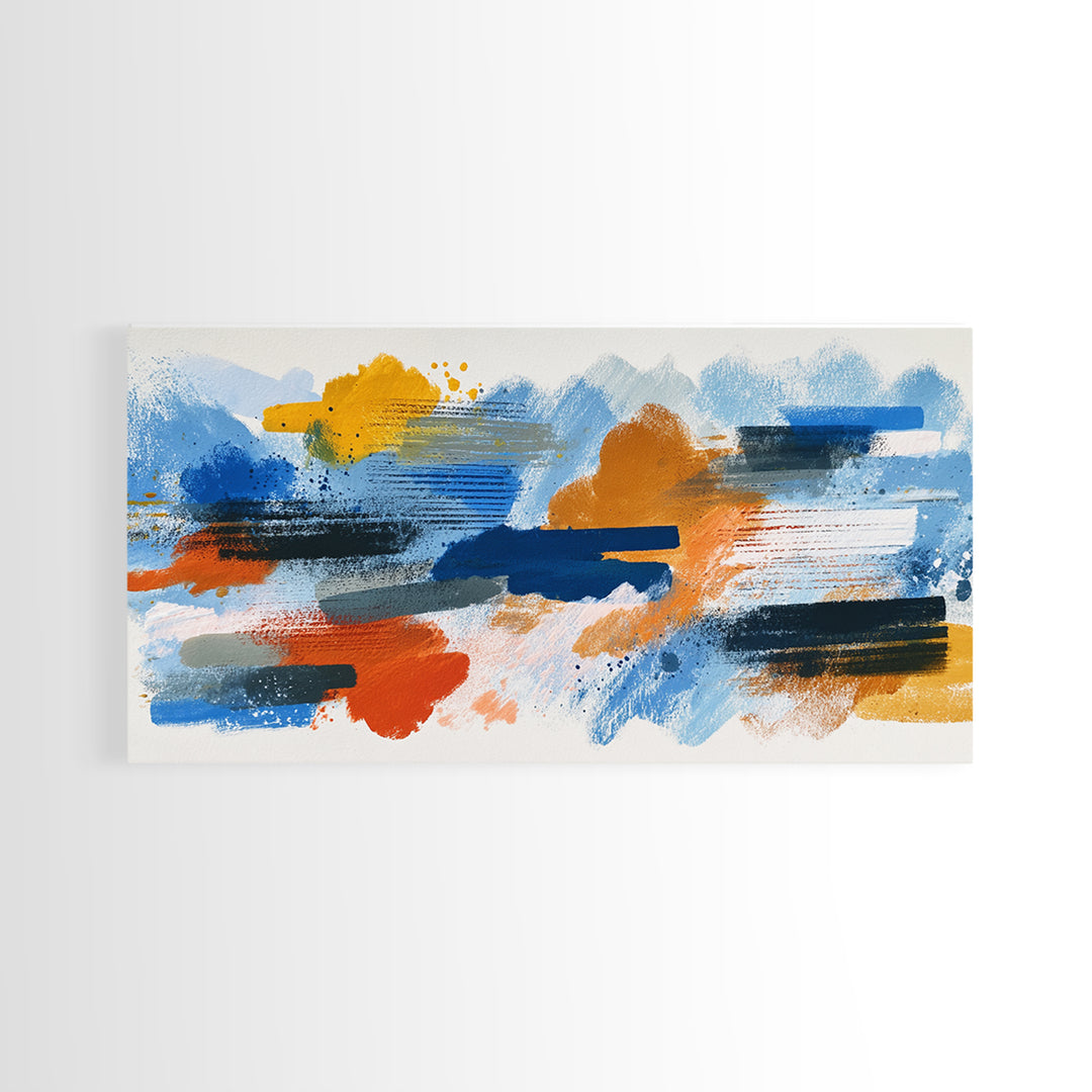 Chaotic Joyful Abstract Canvas Print, Maximalist Art, Home Decor, Living Room Decor, Abstract Art, Maximal, Printable Art, MAX-2x1-66