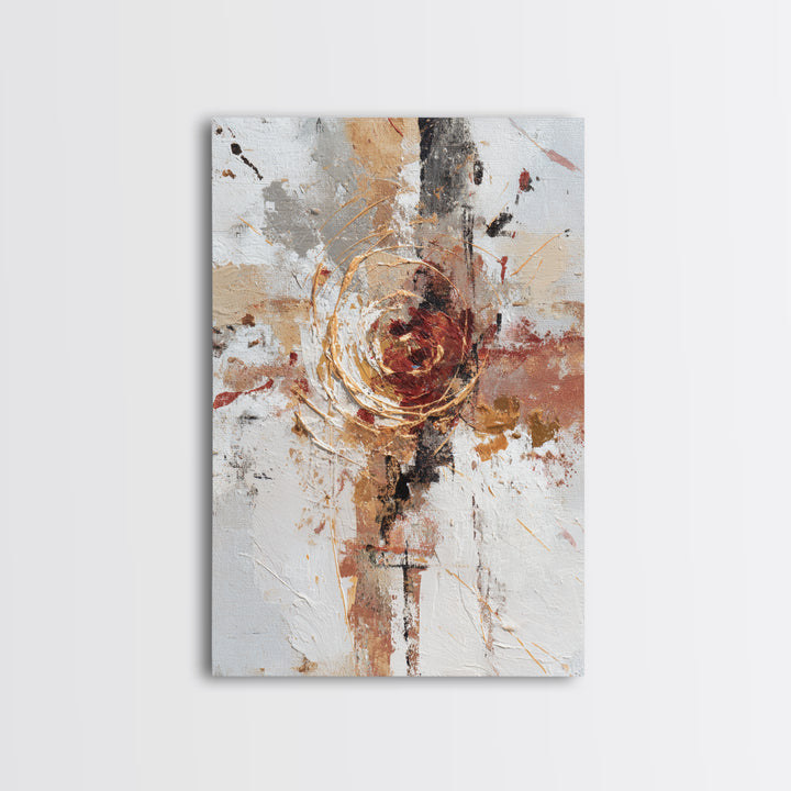 Chaotic Joyful Abstract Framed Canvas Print, Maximalist Art, Minimalist Decor, Living Room Decor, Maximal, Art Nouveau, MAX-2x3-6