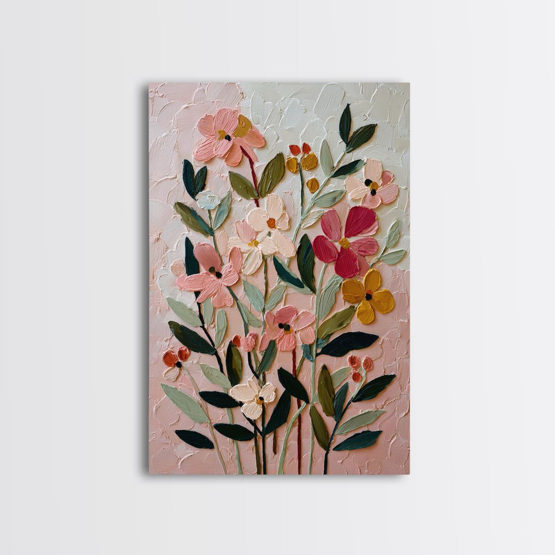 Matisse Inspired Cutouts with Vivid Floral Motifs Canvas Print, Maximalist Art, Printable Wall Art, Living Room Decor, Maximal, MAX-2x3-66