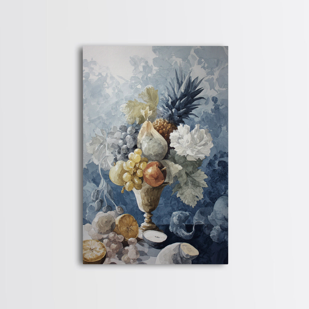 Rococo Fruit Feast Canvas Print, Maximalist Art, Boho Wall Art, Living Room Decor, Fine Art, Maximal, Trendy Wall Art, MAX-2x3-71
