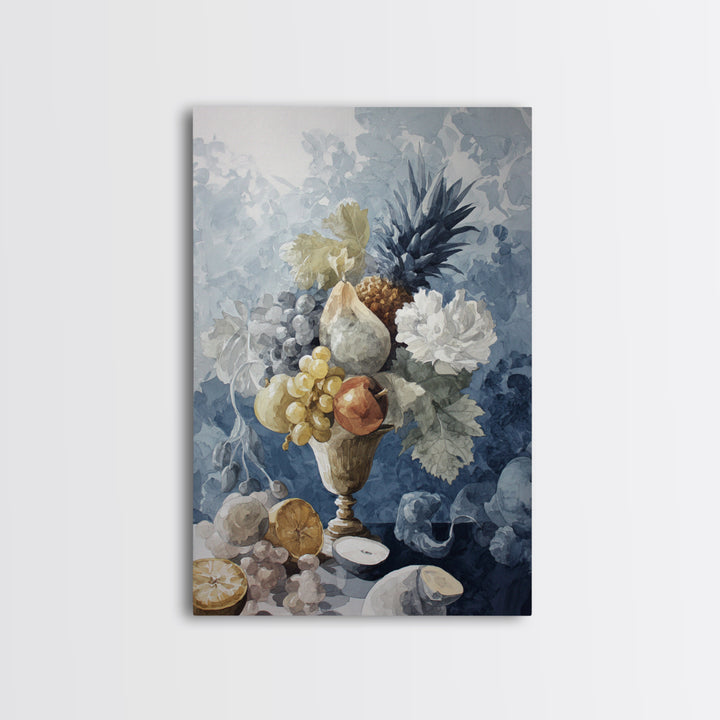 Rococo Fruit Feast Canvas Print, Maximalist Art, Boho Wall Art, Living Room Decor, Fine Art, Maximal, Trendy Wall Art, MAX-2x3-71