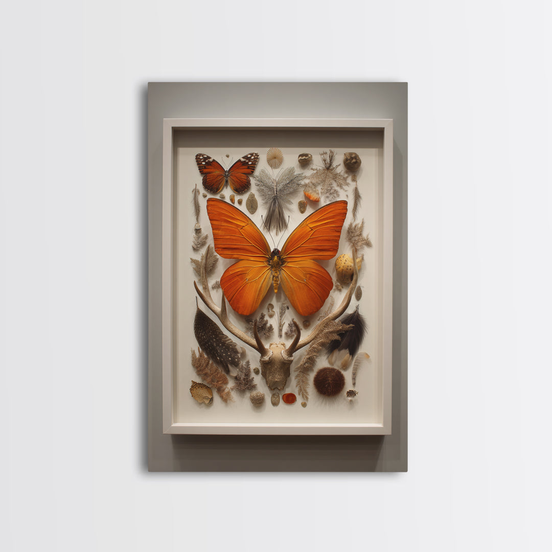 Framed Butterfly Collection Canvas Print, Maximalist Art, Printable Art, Living Room Decor, Fine Art, Maximal, Funky Wall Art, MAX-2x3-79