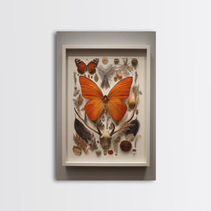 Framed Butterfly Collection Canvas Print, Maximalist Art, Printable Art, Living Room Decor, Fine Art, Maximal, Funky Wall Art, MAX-2x3-79
