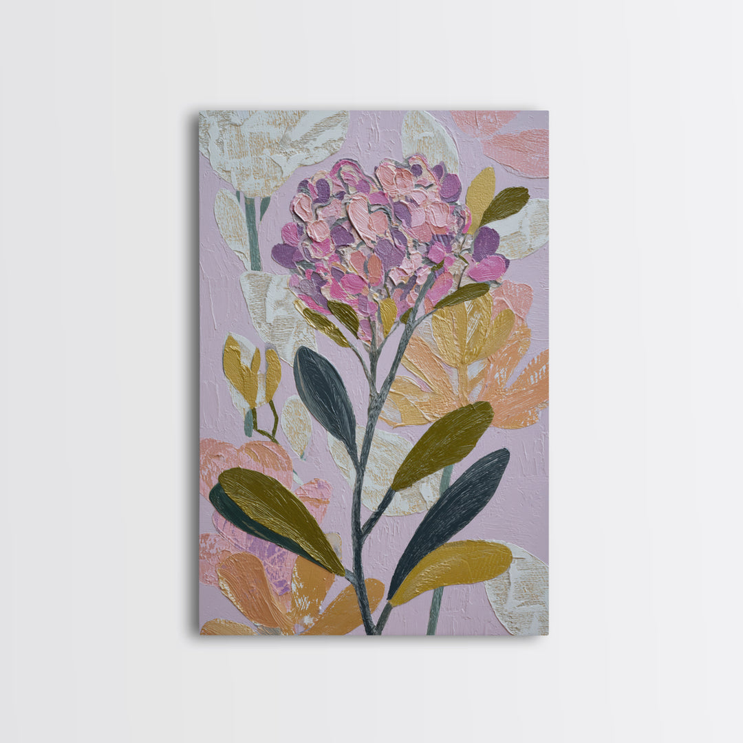 Matisse Inspired Cutouts with Vivid Floral Motifs Canvas Print, Maximalist Art, Digital Print, Living Room Decor, Maximal, MAX-2x3-90