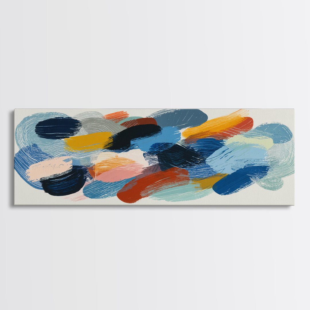 Chaotic Joyful Abstract Canvas Print, Maximalist Art, Digital Print, Living Room Decor, Fine Art, Maximal, Playroom Decor, MAX-3x1-38