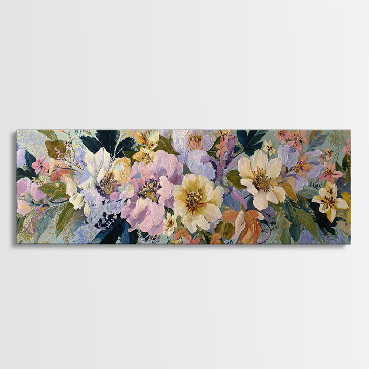 Highly Patterned Snake and Flower Composition Canvas Print, Maximalist Art, Abstract Wall Art, Living Room Decor, Maximal, MAX-3x1-5
