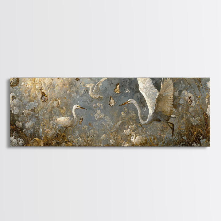 Explosive Floral Jungle Canvas Print, Maximalist Art, Trendy Wall Art, Living Room Decor, Fine Art, Maximal, Contemporary Art, MAX-3x1-65