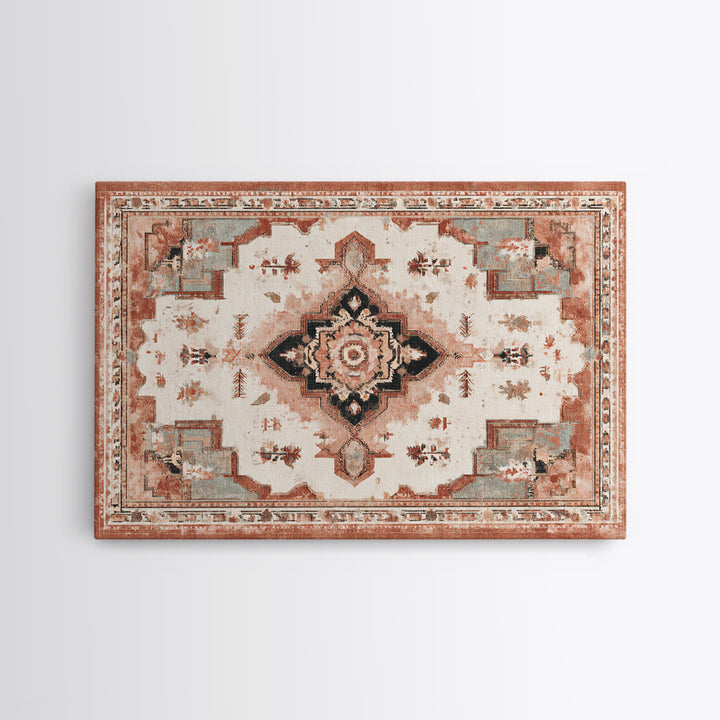 Bohemian Textile Pattern Canvas Print, Maximalist Art, Gallery Decor, Living Room Decor, Fine Art, Maximal, Wall Art, MAX-3x2-48