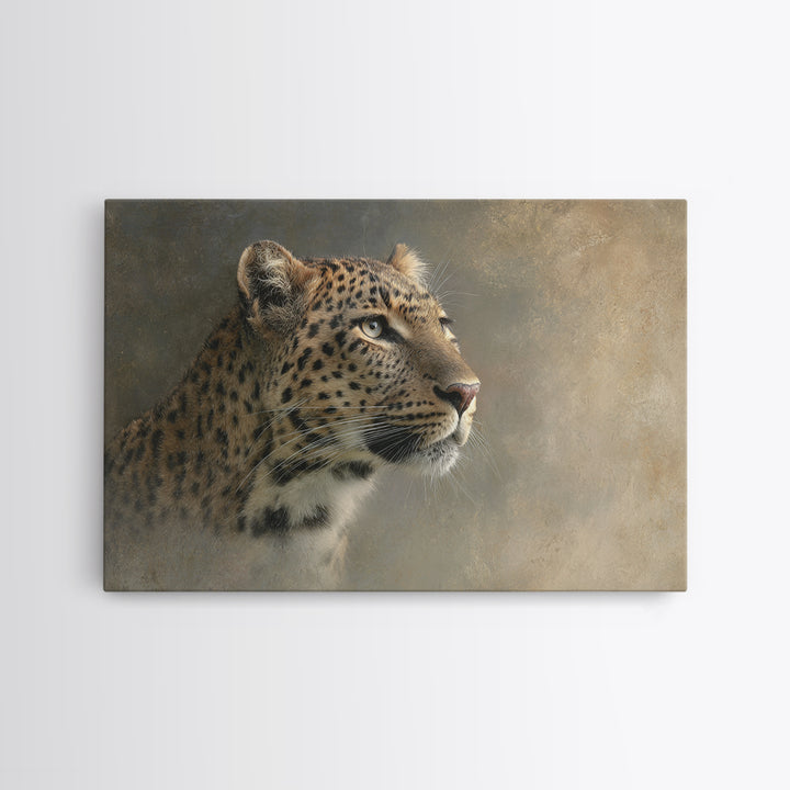 Rainbow Leopard Portrait Canvas Print, Maximalist Art, Digital Prints, Living Room Decor, Fine Art, Maximal, Abstract Wall Art, MAX-3x2-88
