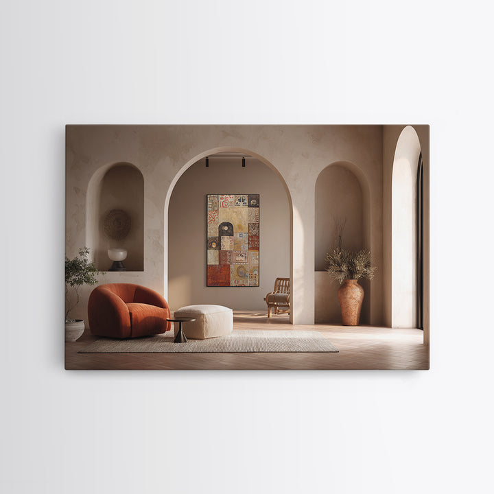 Ornamental Arch Filled Framed Canvas Print, Maximalist Art, Original Art, Living Room Decor, Fine Art, Maximal, Modern Wall Art, MAX-3x2-95