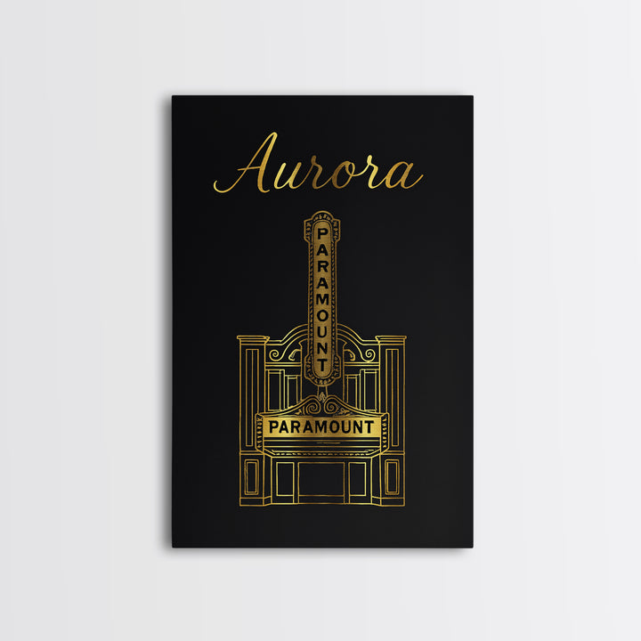 Aurora Travel Poster, Canvas Print, Dark Minimalist Wall Art, Aurora Poster Print, Living Room Wall Art, Modern Wall Decor, Fine Art Print