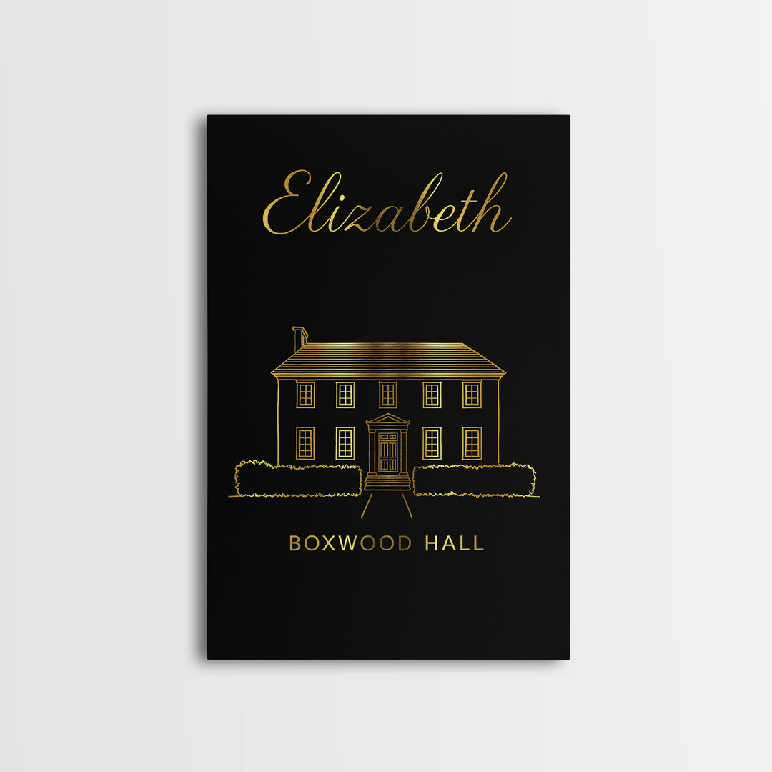Elizabeth New Jersey Travel Poster, Canvas Print, Dark Minimalist Wall Art, Elizabeth Print, Watercolor City Skyline, Travel Art Print